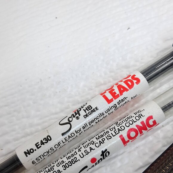 Vintage Scripto Classic Mechanical Pencil Translucent gray Clear w/ long leads - Picture 10 of 10